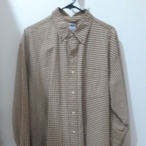 Old navy plaid button up long sleeve shirt